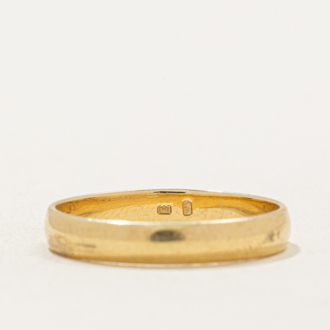 Alliance en or jaune 14 carats poinçonnée hongroise | 3,35 mm | Taille 8