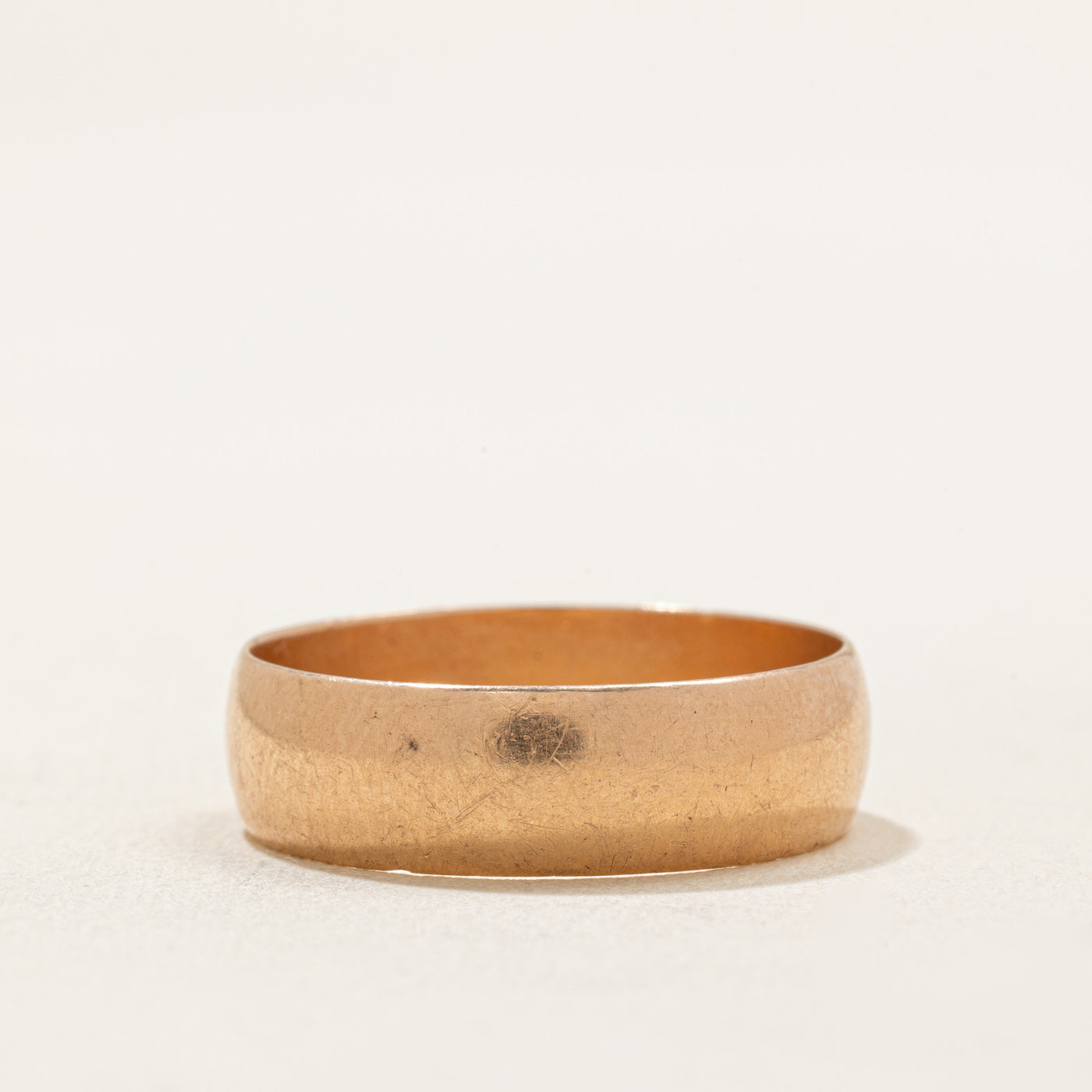 1984 Soviet Hallmarked 14k Rose Gold Wedding Band | 6.40mm | SZ 11