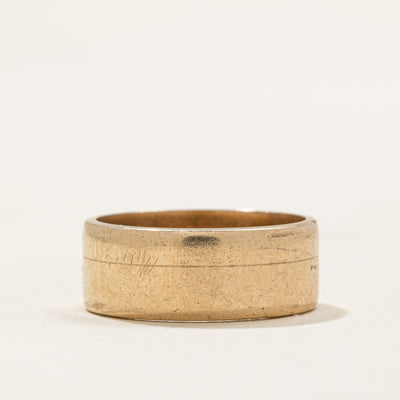1973 London 9k Yellow Gold Wedding Band | 7.10mm | SZ 6.25