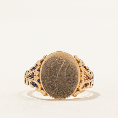 10k Yellow Gold Signet Ring | SZ 11