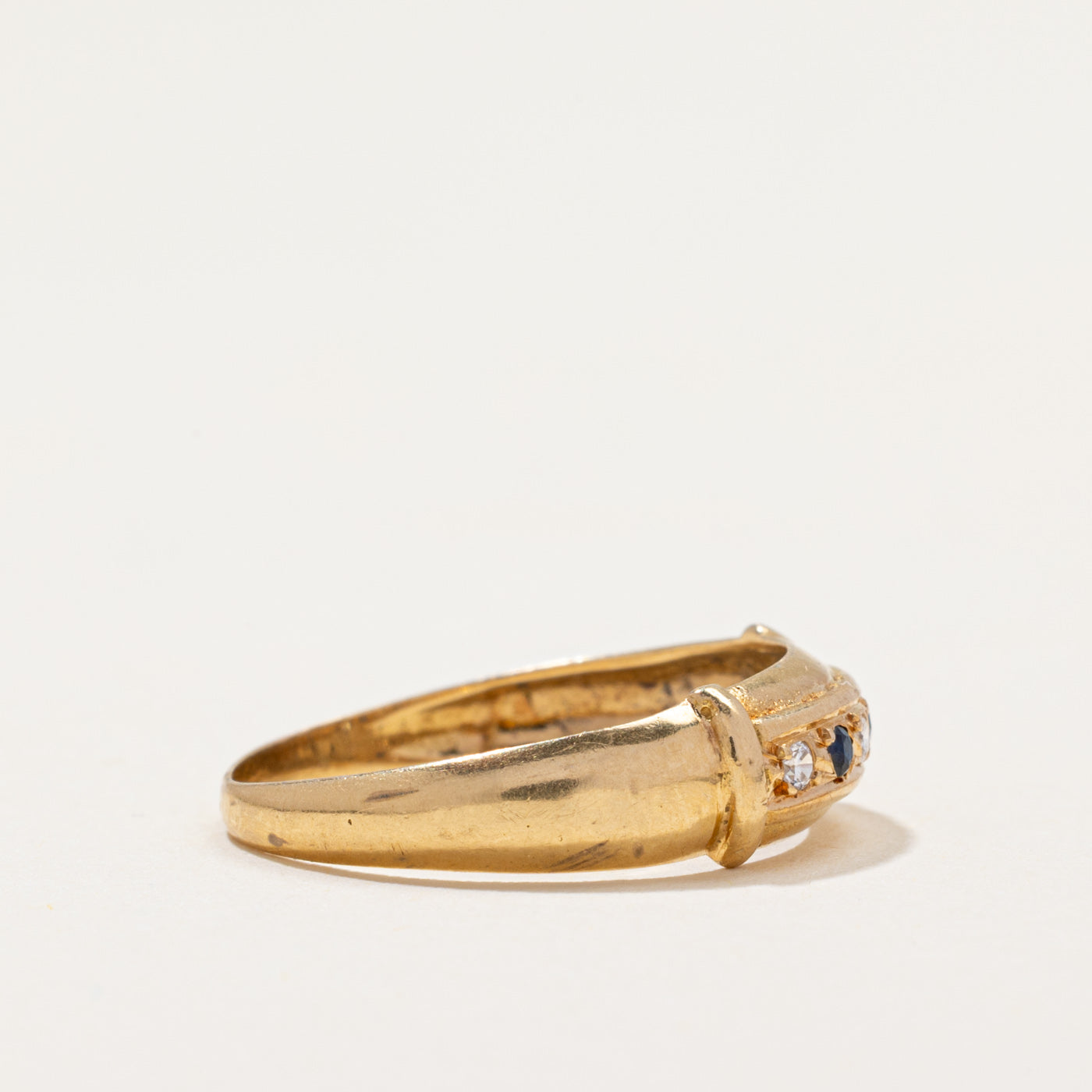 Five Stone Zircon & Sapphire Band | 0.05ctw | SZ 6.5