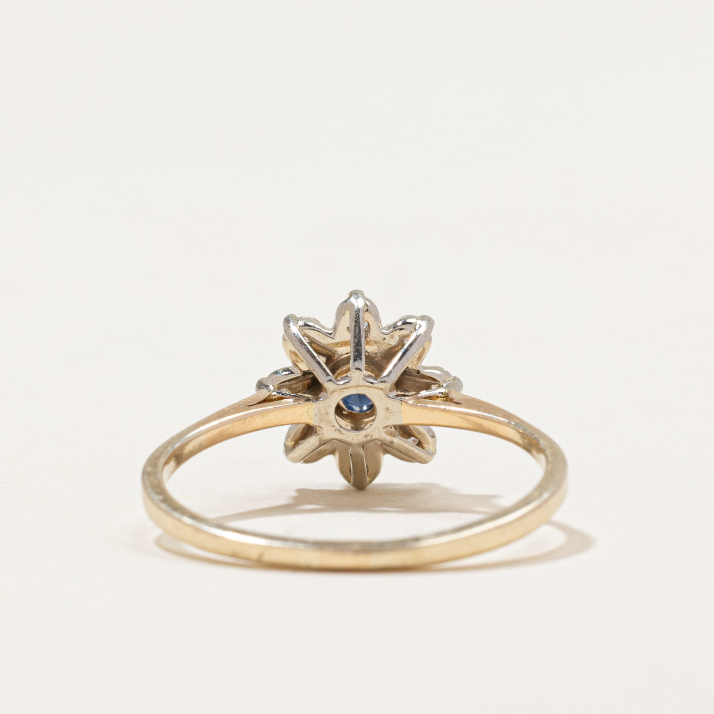 Sapphire & Diamond Petal Ring | 0.35ct, 0.12ctw | SZ 6.75