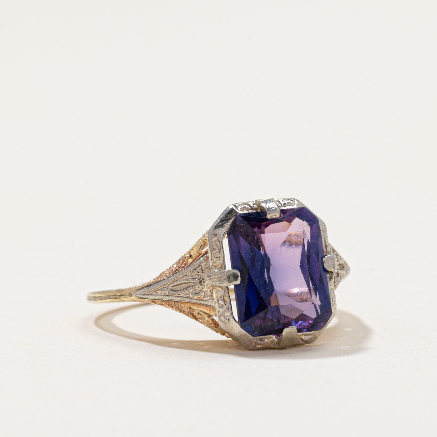 Synthetic Colour Change Sapphire Ring | 2.80ct | SZ 5.75