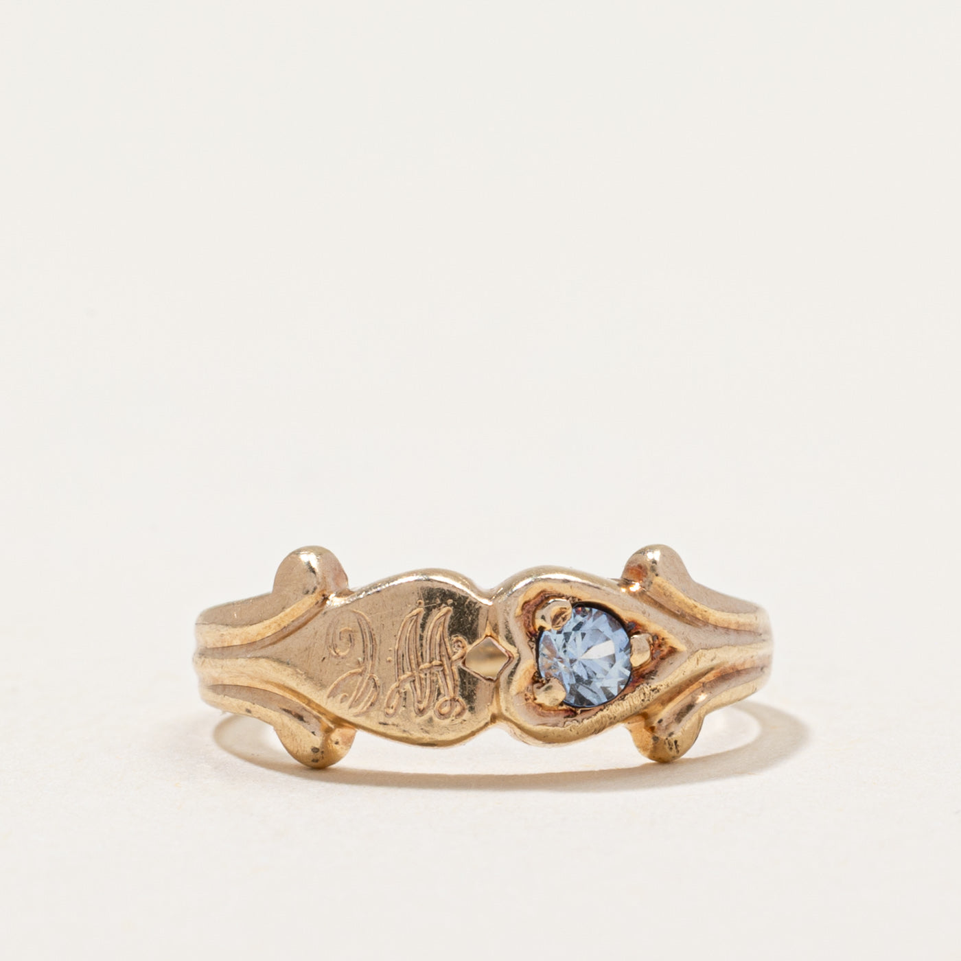 Synthetic Spinel Heart Ring | 0.07ct | SZ 2.25