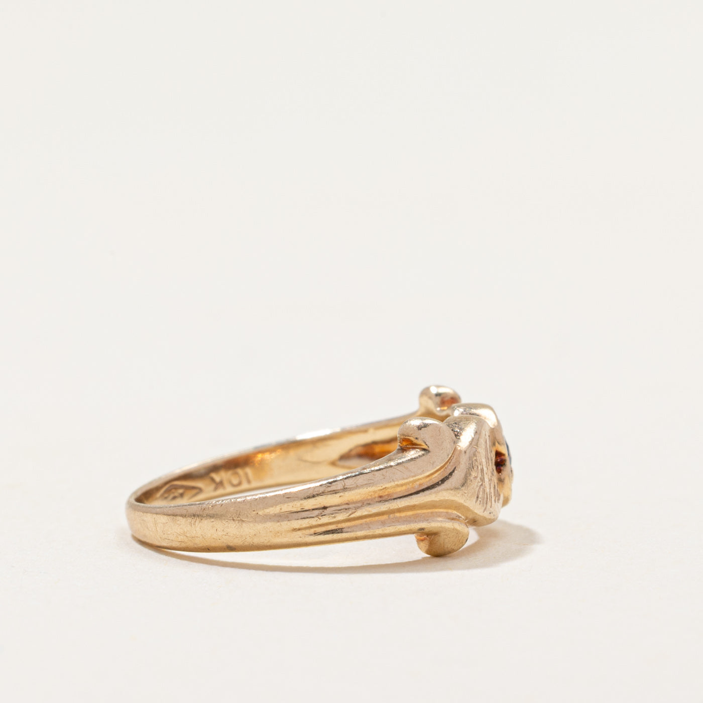 Synthetic Spinel Heart Ring | 0.07ct | SZ 2.25