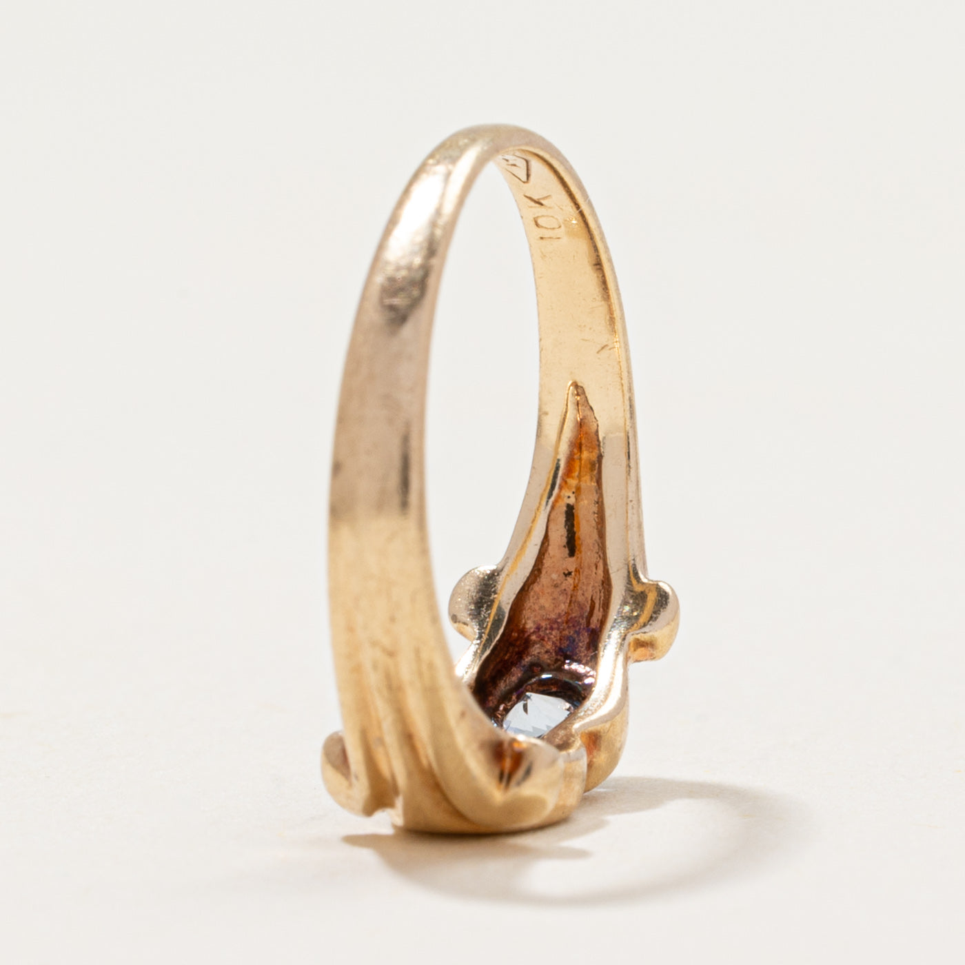 Synthetic Spinel Heart Ring | 0.07ct | SZ 2.25