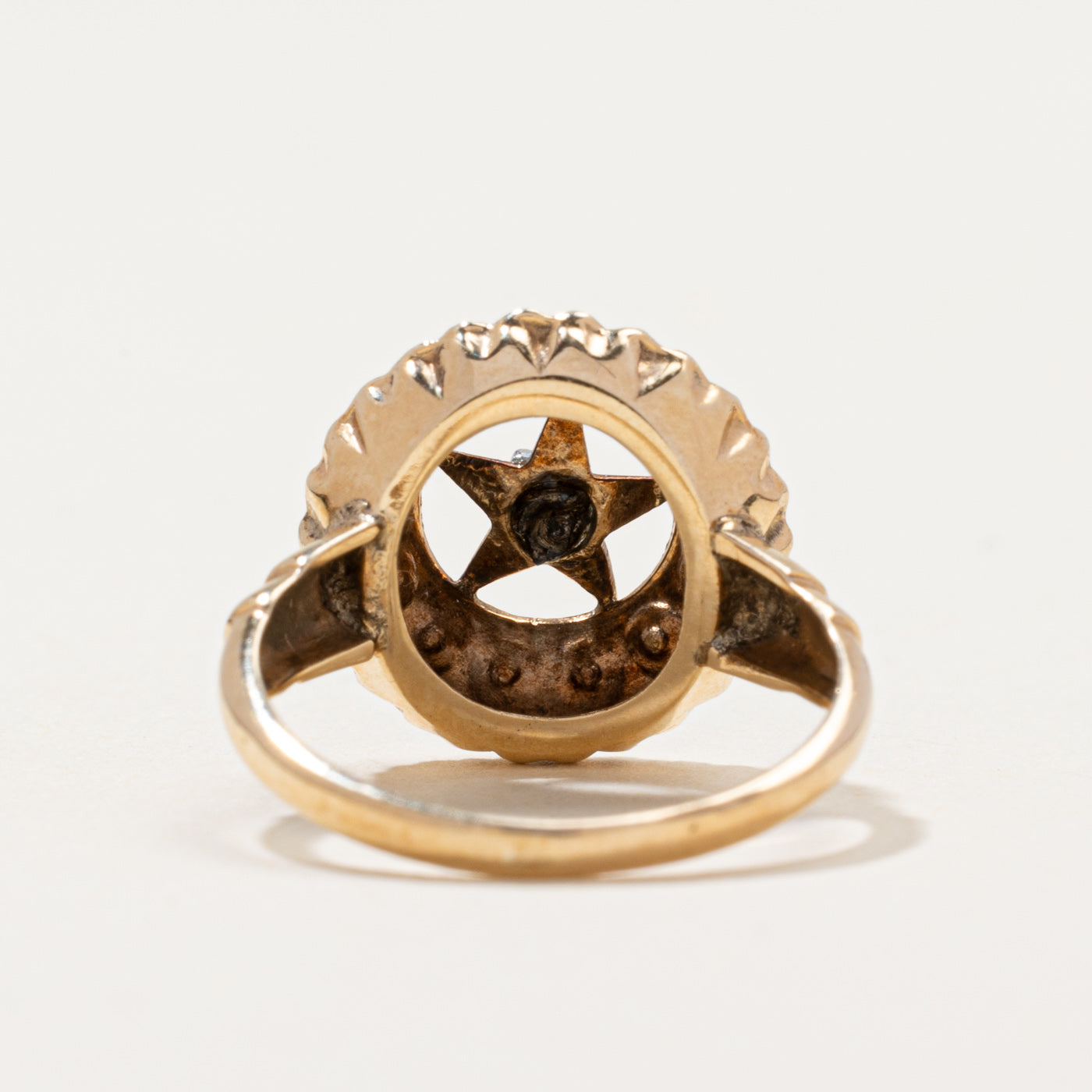 Imitation Seed Pearls & Diamond Ring | 0.02ct | SZ 4.254