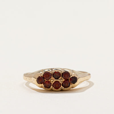 Vintage Round Cut Garnet Ring | 0.28ctw | SZ 4.75