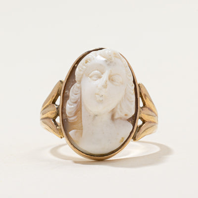 Vintage Carved Shell Cameo Ring | 10.00ct | SZ 8