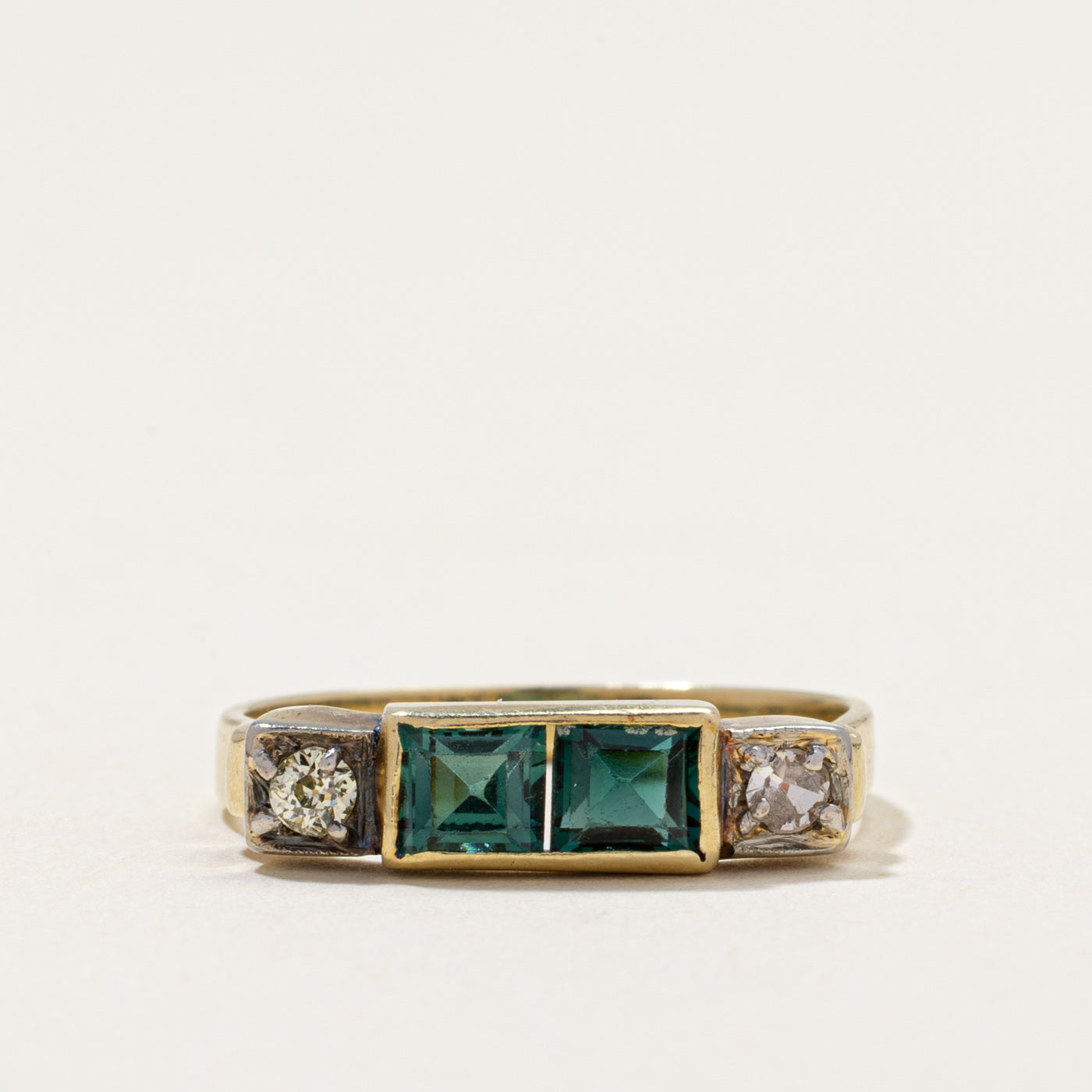 Synthetic Spinel & Diamond & Ring | 0.70ctw, 0.10ctw | SZ 5.25