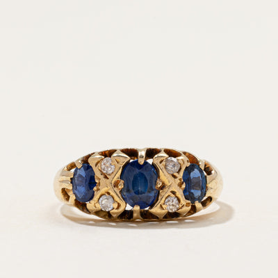 Vintage Sapphire & Diamond Ring | 1.00ctw, 0.10ctw | SZ 5