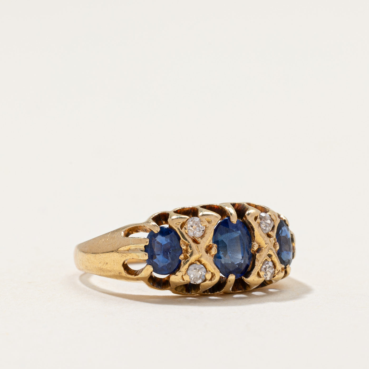 Vintage Sapphire & Diamond Ring | 1.00ctw, 0.10ctw | SZ 5