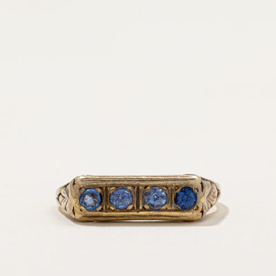 Vintage Four Stone Sapphire Ring | 0.24ctw | SZ 6