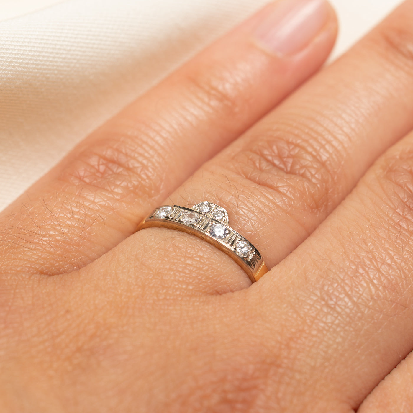 Vintage 18k Diamond Band | 0.18ctw | SZ 7