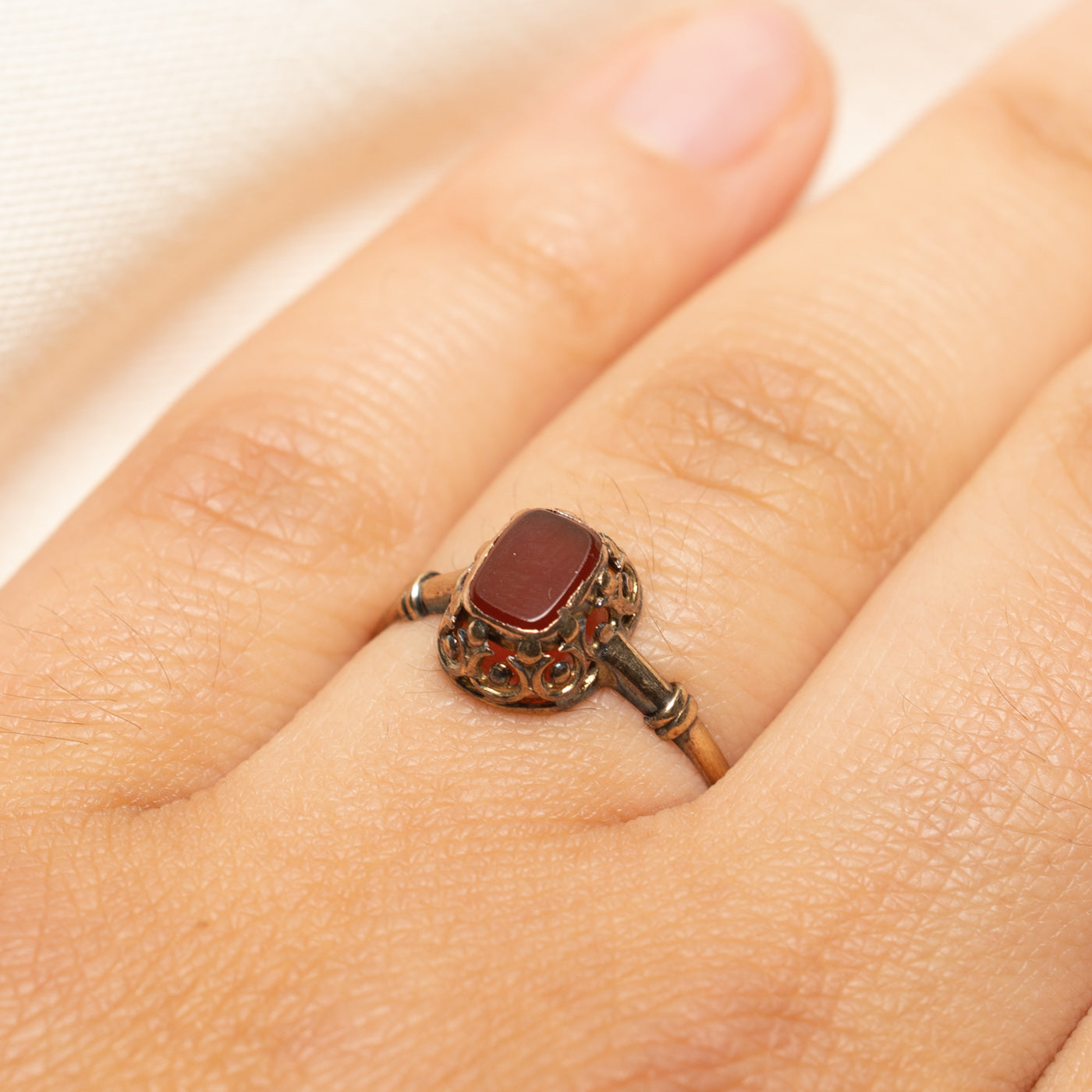 Antique German Carnelian Ring | 0.65ct | SZ 7