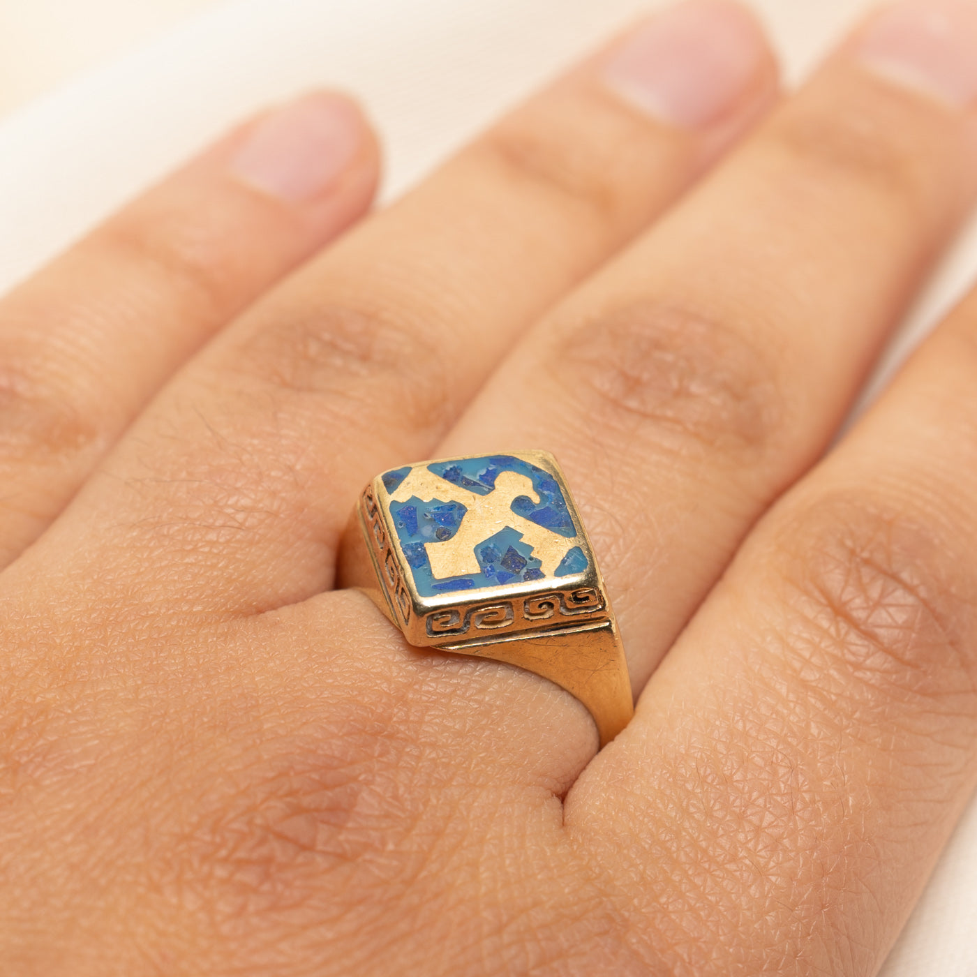 Lapis Inlay Bird Ring | SZ 8