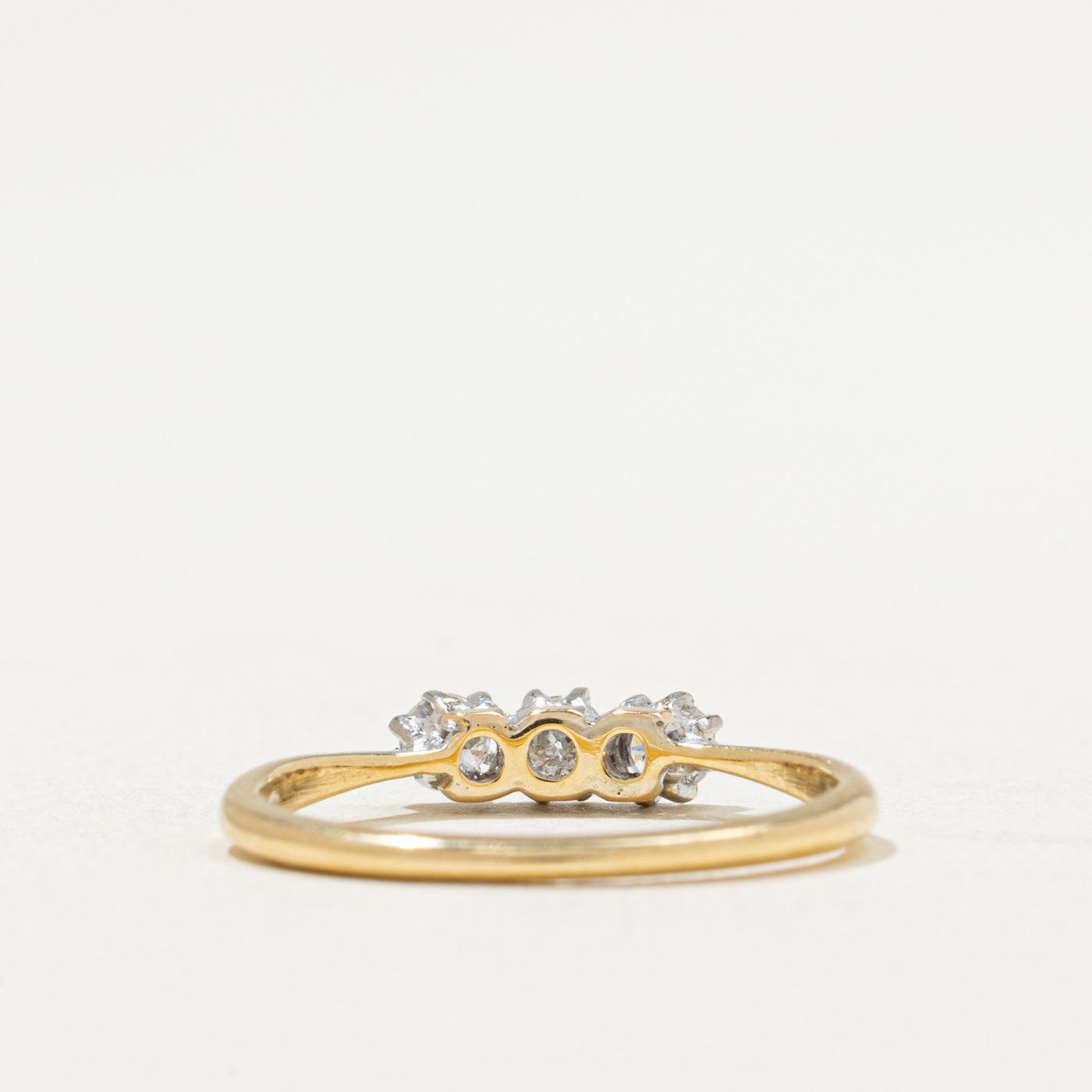 Bague trois diamants | 0,26 ct au total | Taille 6,5