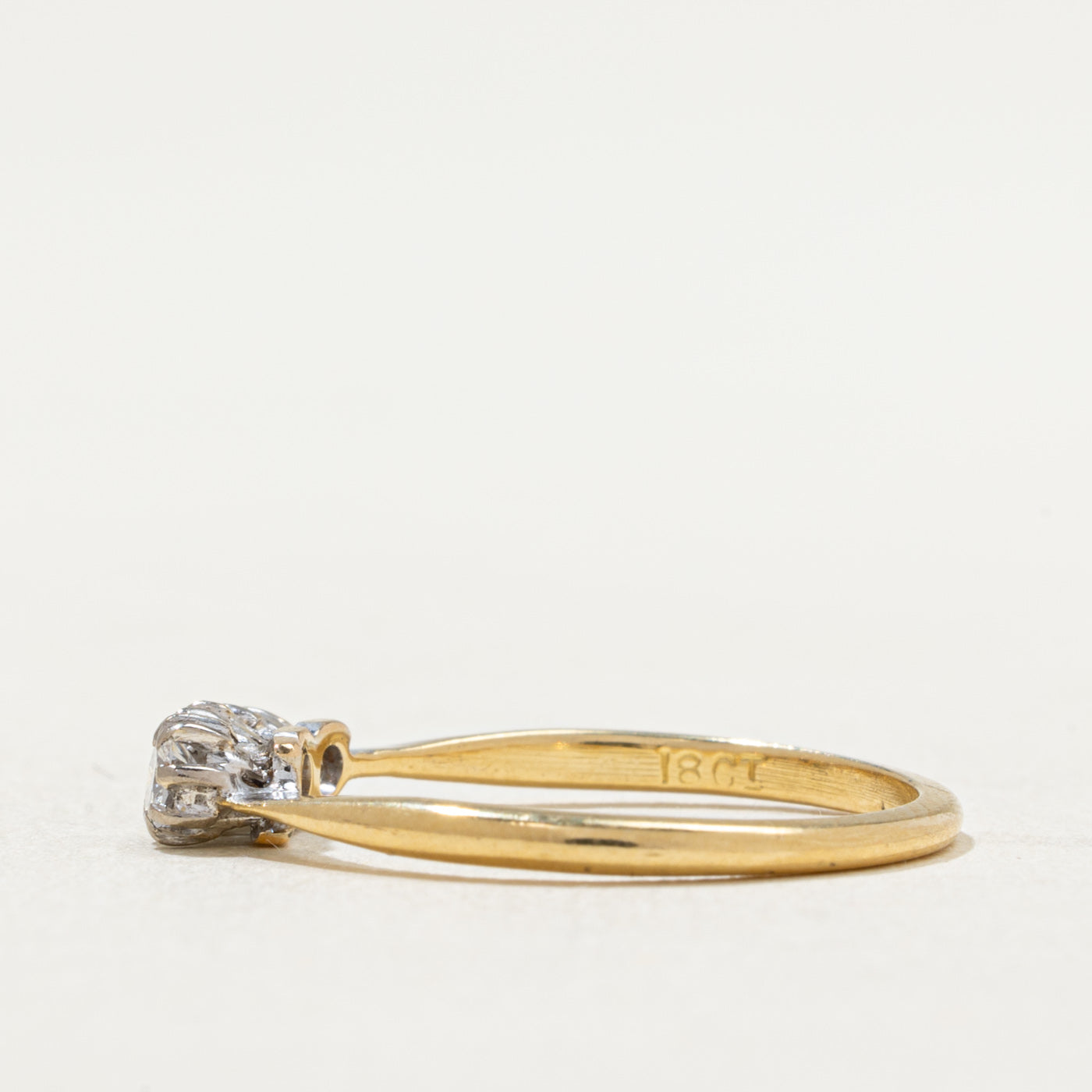 Bague trois diamants | 0,26 ct au total | Taille 6,5