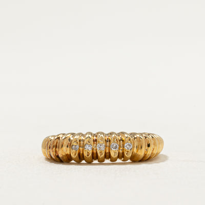 Five Stone Diamond Fluted Band | 0.05ctw | SZ 6.75