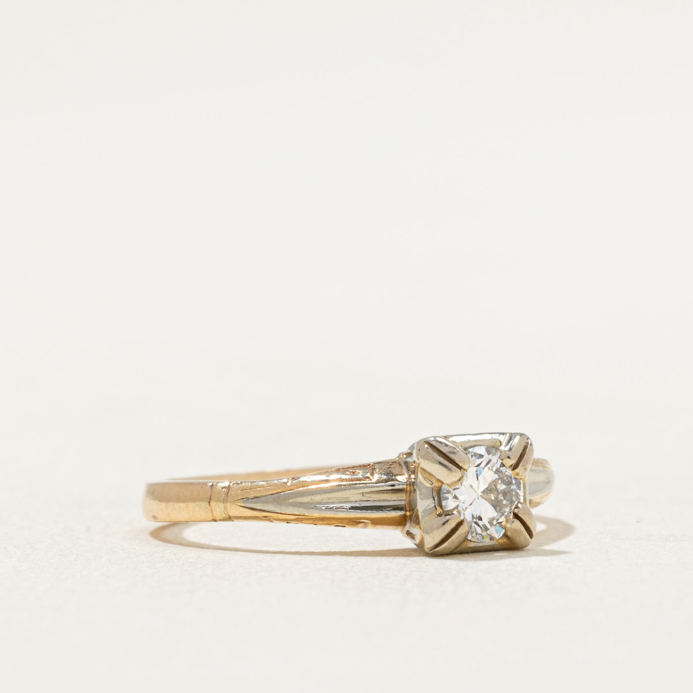 Vintage Solitaire Diamond Ring | 0.23ct | SZ 4.25