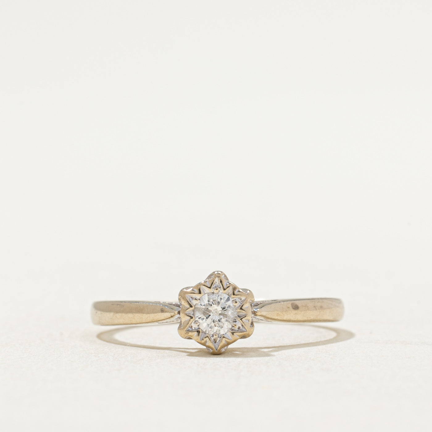 Solitaire Illusion Set Diamond Ring | 0.10ct | SZ 6.75