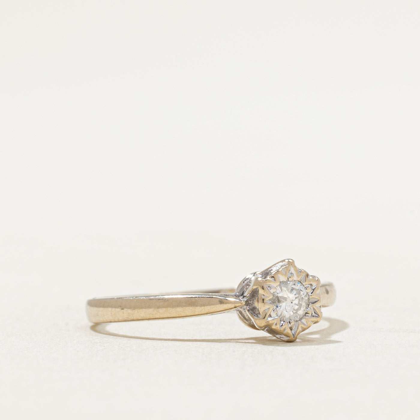 Solitaire Illusion Set Diamond Ring | 0.10ct | SZ 6.75