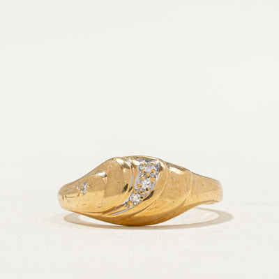 Diamond Waterfall Dome Ring | 0.04ctw | SZ 5