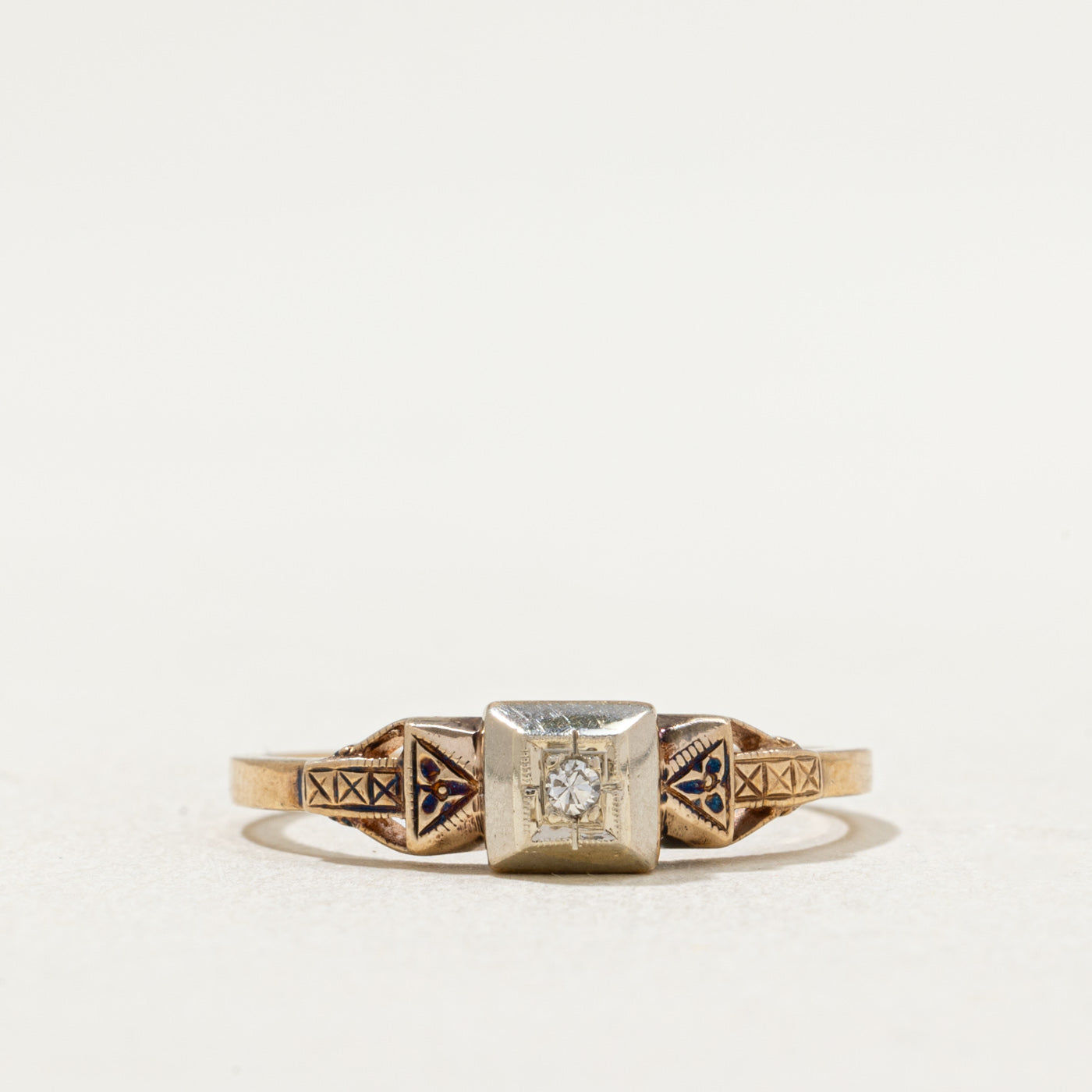 Vintage Solitaire Diamond Ring | 0.02ct | SZ 6.5