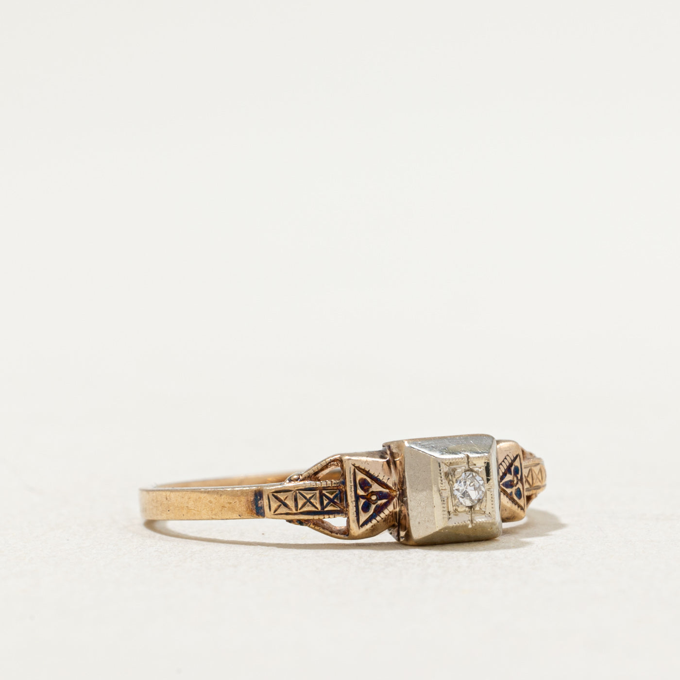 Vintage Solitaire Diamond Ring | 0.02ct | SZ 6.5