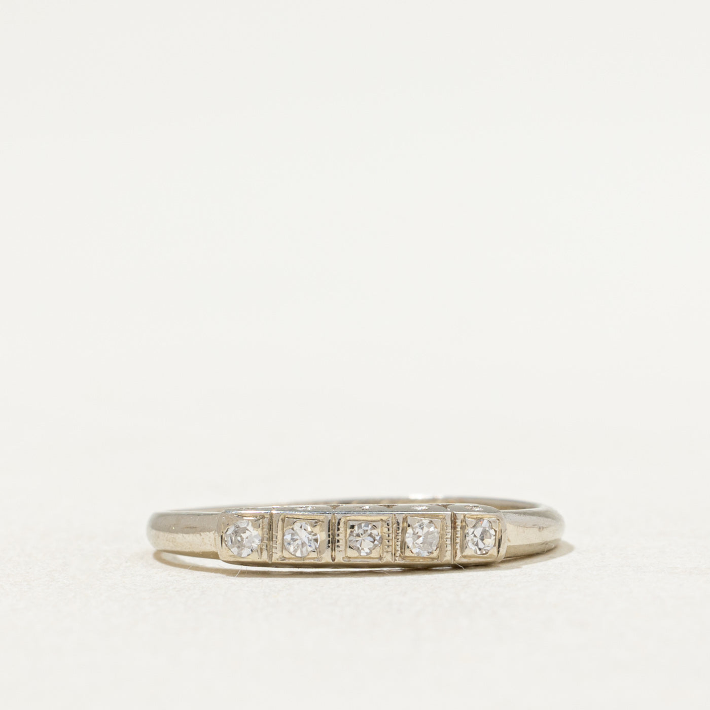 Vintage Five Stone Diamond Ring | 0.05ctw | SZ 4.75