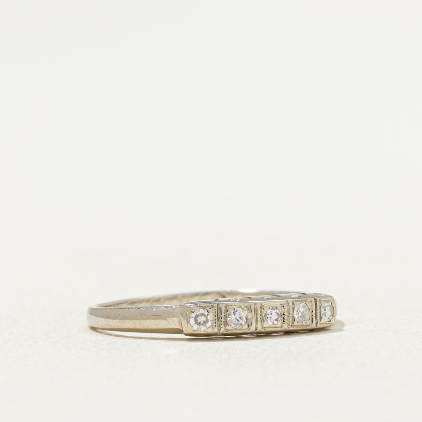 Vintage Five Stone Diamond Ring | 0.05ctw | SZ 4.75