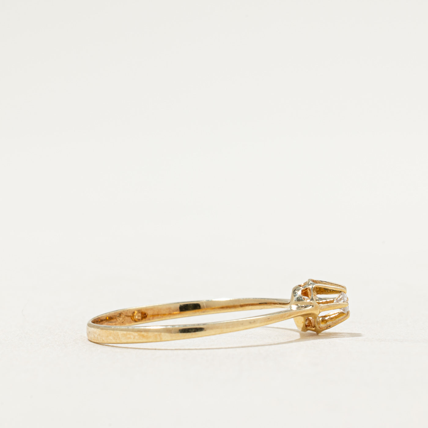 Solitaire Belcher Set Diamond Ring | 0.05ct | SZ 8