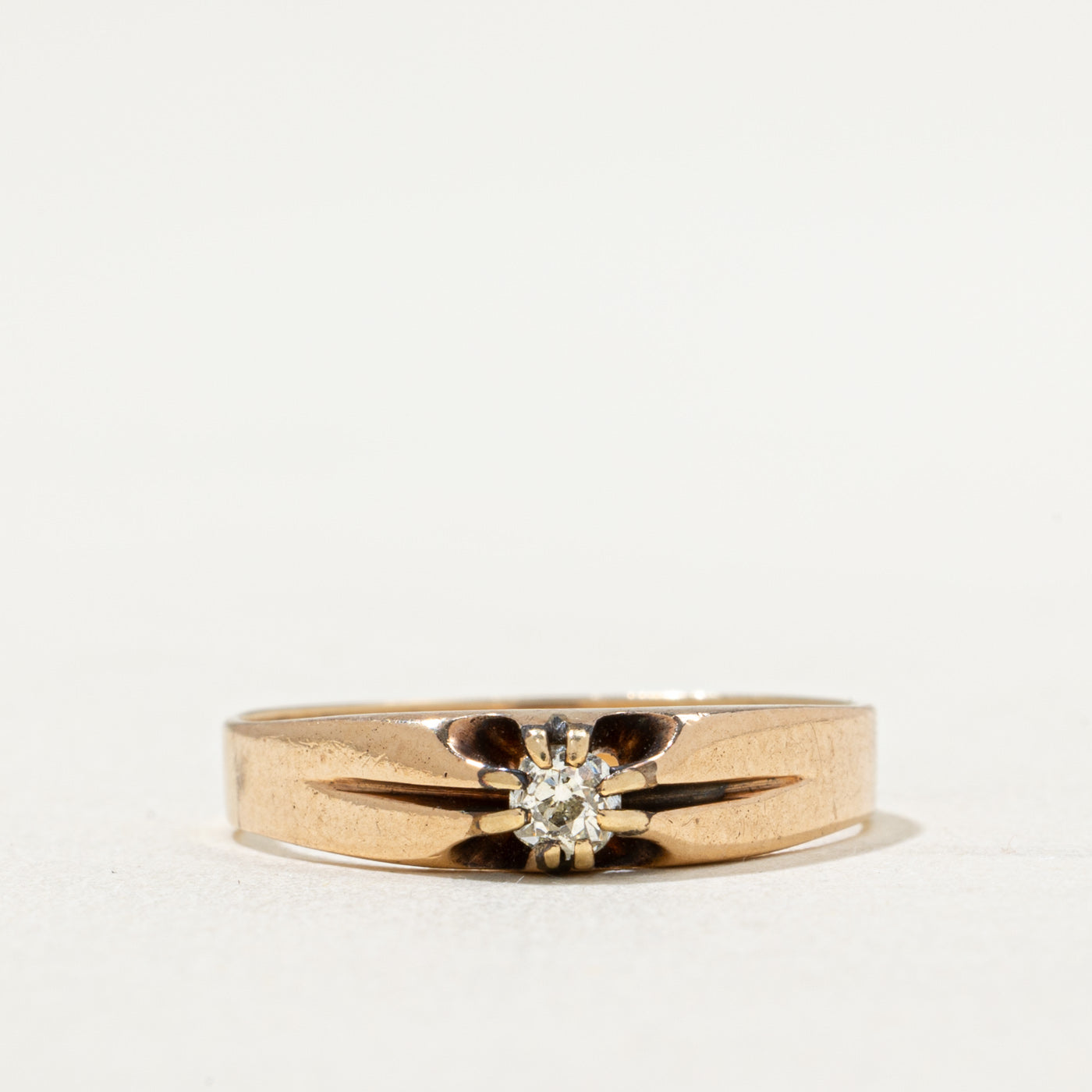 Antique Single Stone Diamond Band | 0.15ct | SZ 7.75