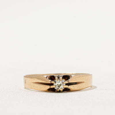 Antique Single Stone Diamond Band | 0.15ct | SZ 7.75