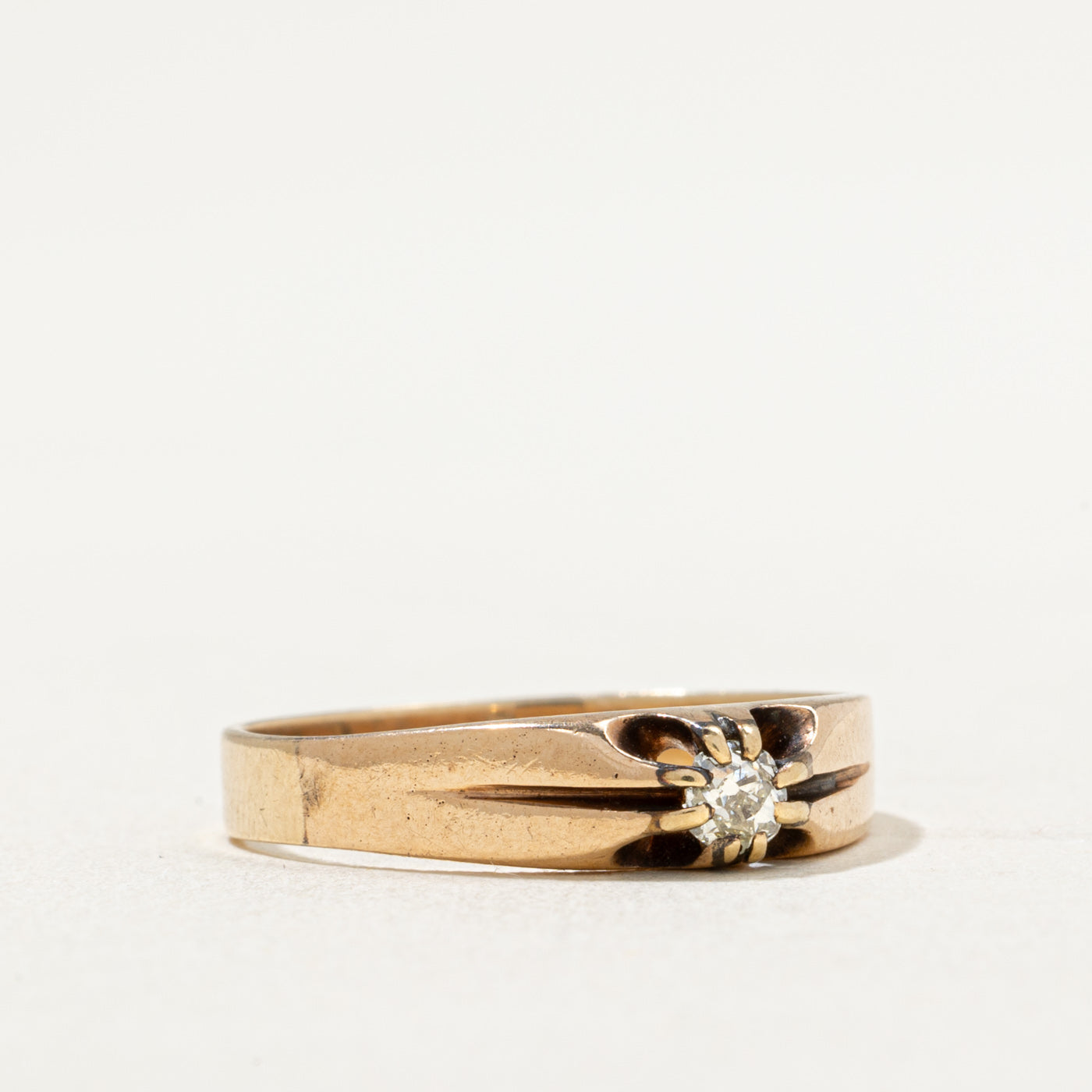 Antique Single Stone Diamond Band | 0.15ct | SZ 7.75