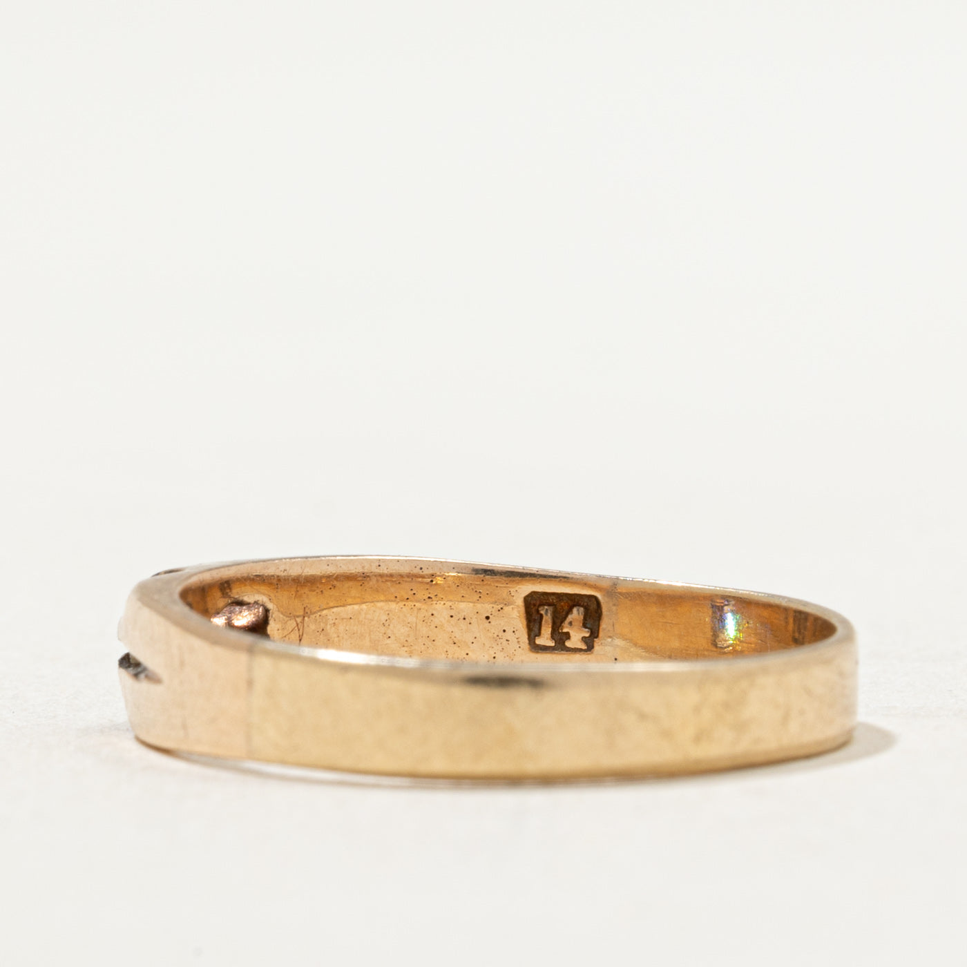 Antique Single Stone Diamond Band | 0.15ct | SZ 7.75