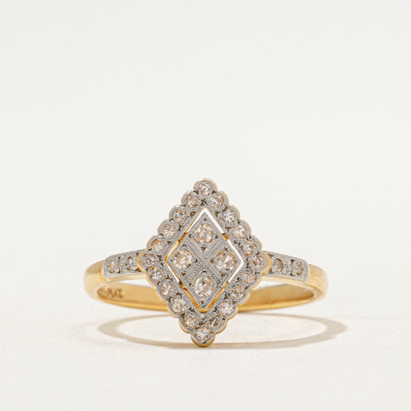 Diamond Rhombus Shaped Ring | 0.28ctw | SZ 9