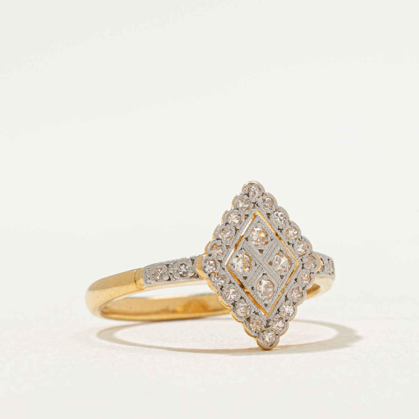 Diamond Rhombus Shaped Ring | 0.28ctw | SZ 9