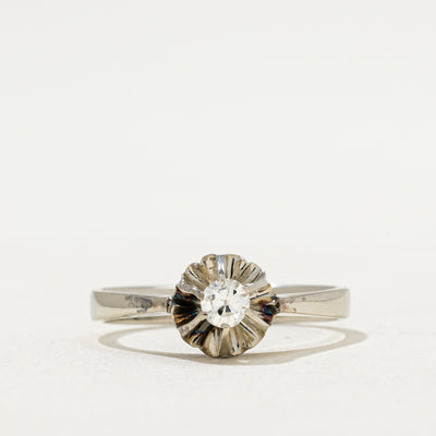 Vintage Belcher Set Diamond Engagement Ring | 0.20ct | SZ 7.75