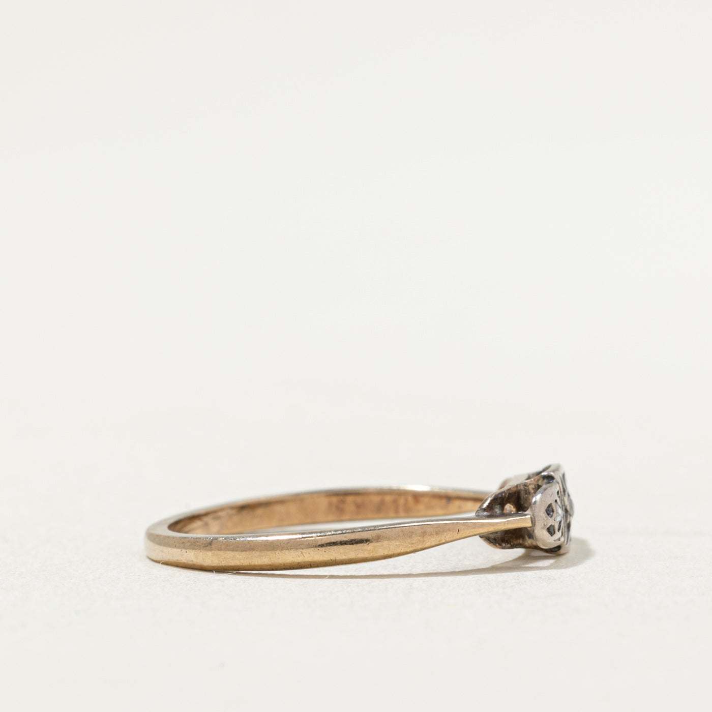 Antique Rose Cut Diamond Ring | 0.02ctw | SZ 6
