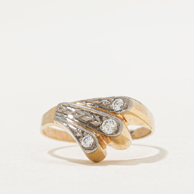 Vintage Diamond Fan Ring | 0.11ctw | SZ 6.25