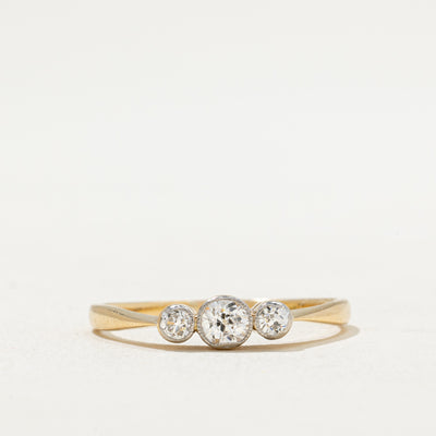 Three Stone Old European Diamond Ring | 0.34ctw | SZ 9