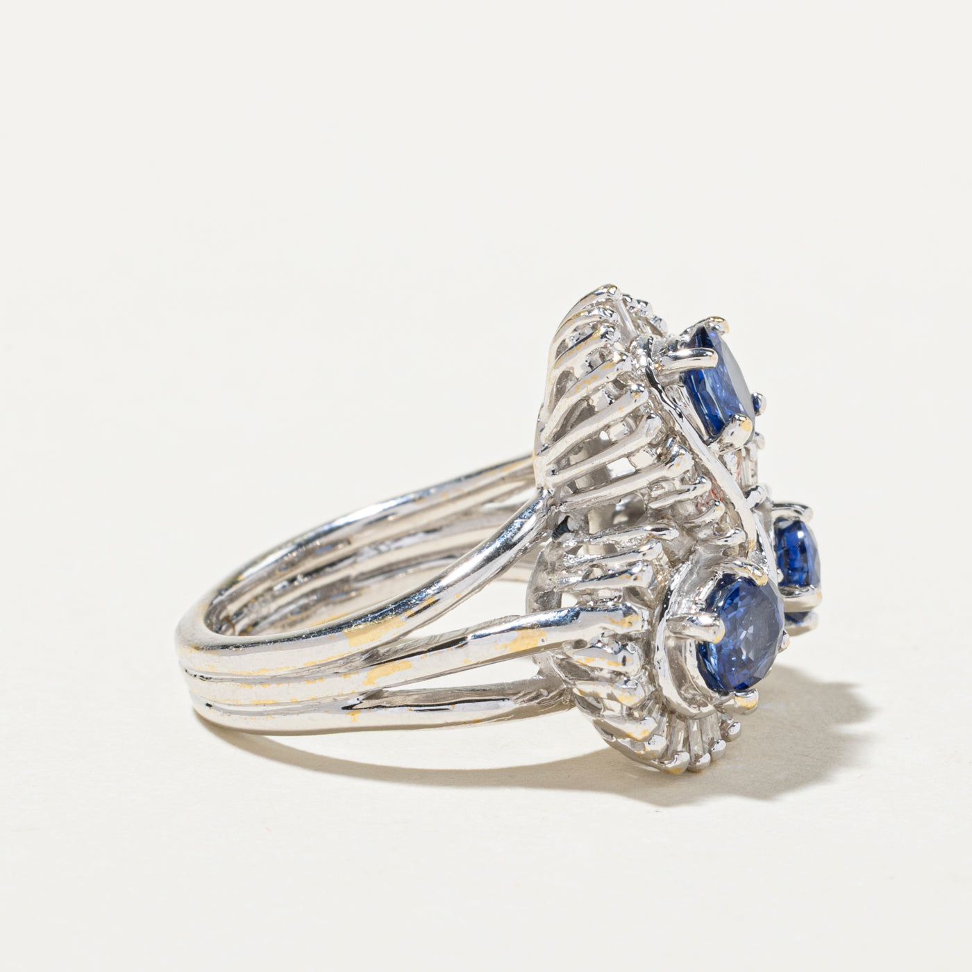 Sapphire & Diamond Cocktail Ring | 1.23ct, 0.67ctw | SZ 4.5