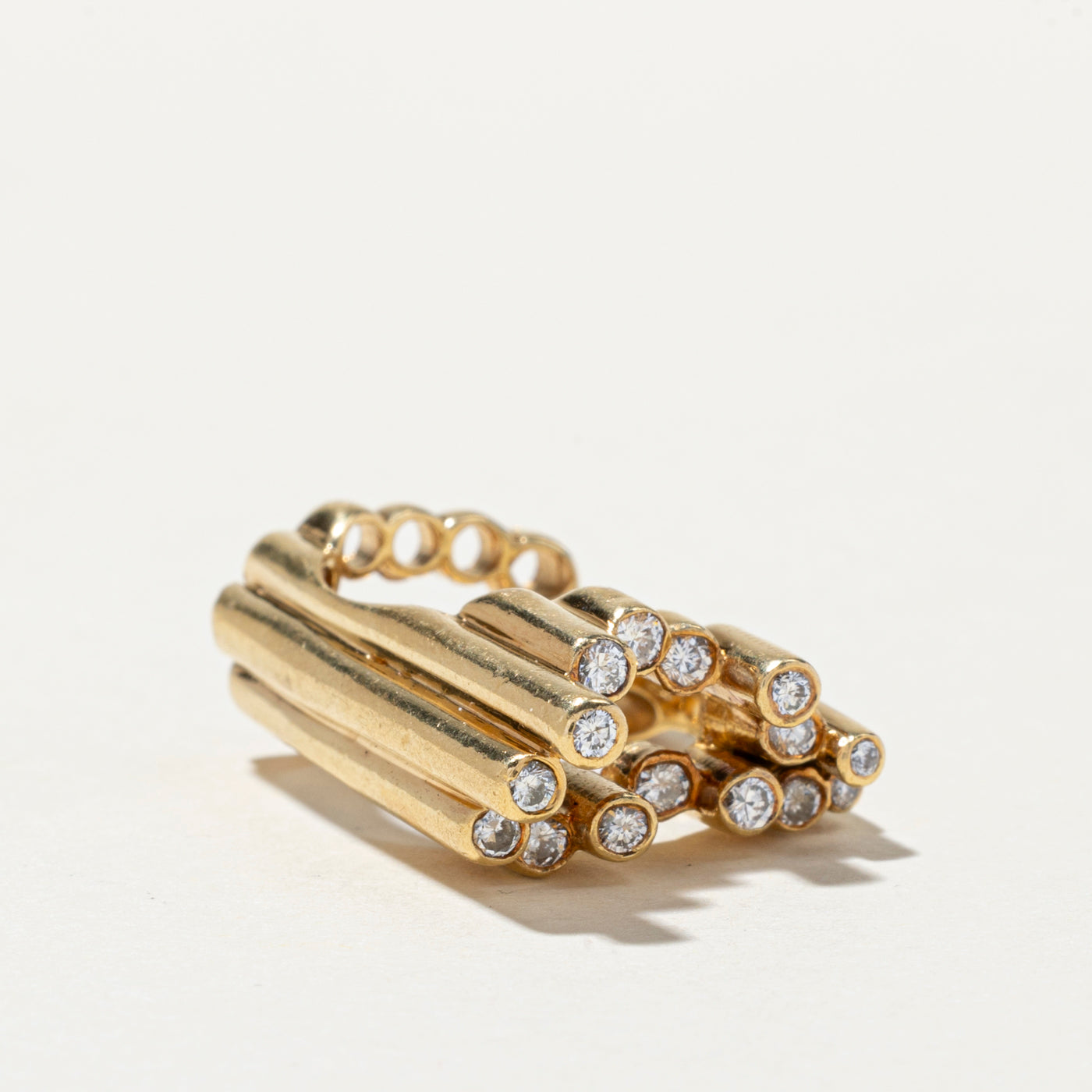Bezel Set Diamond Abstract Cocktail Ring | 0.45ctw | SZ 6.25