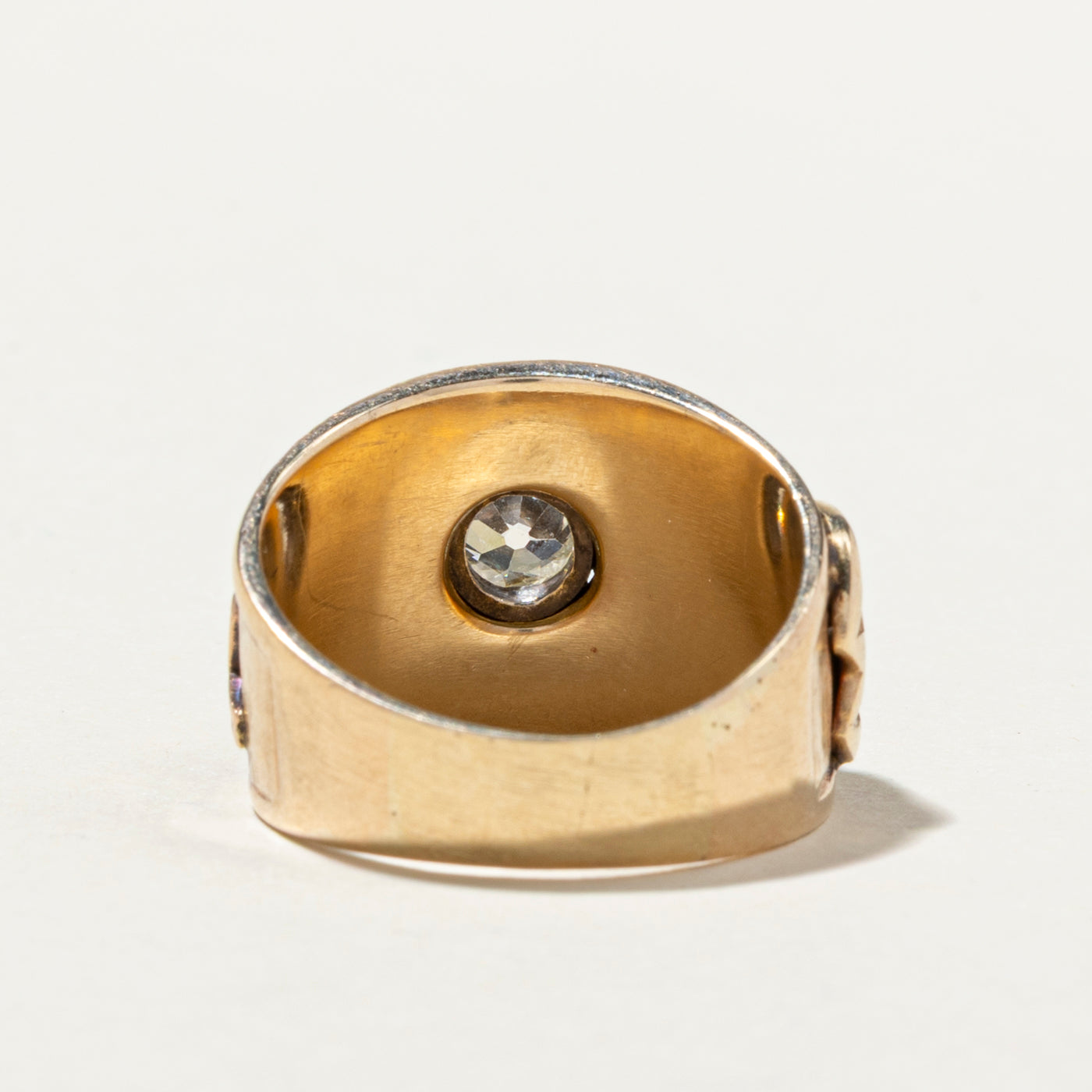 Bague maçonnique ancienne européenne en diamant | 0,75 ct | Taille 8,25