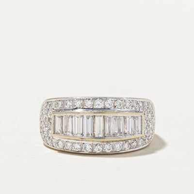 Multi Cut Diamond Cocktail Ring | 1.23ctw | SZ 5.5