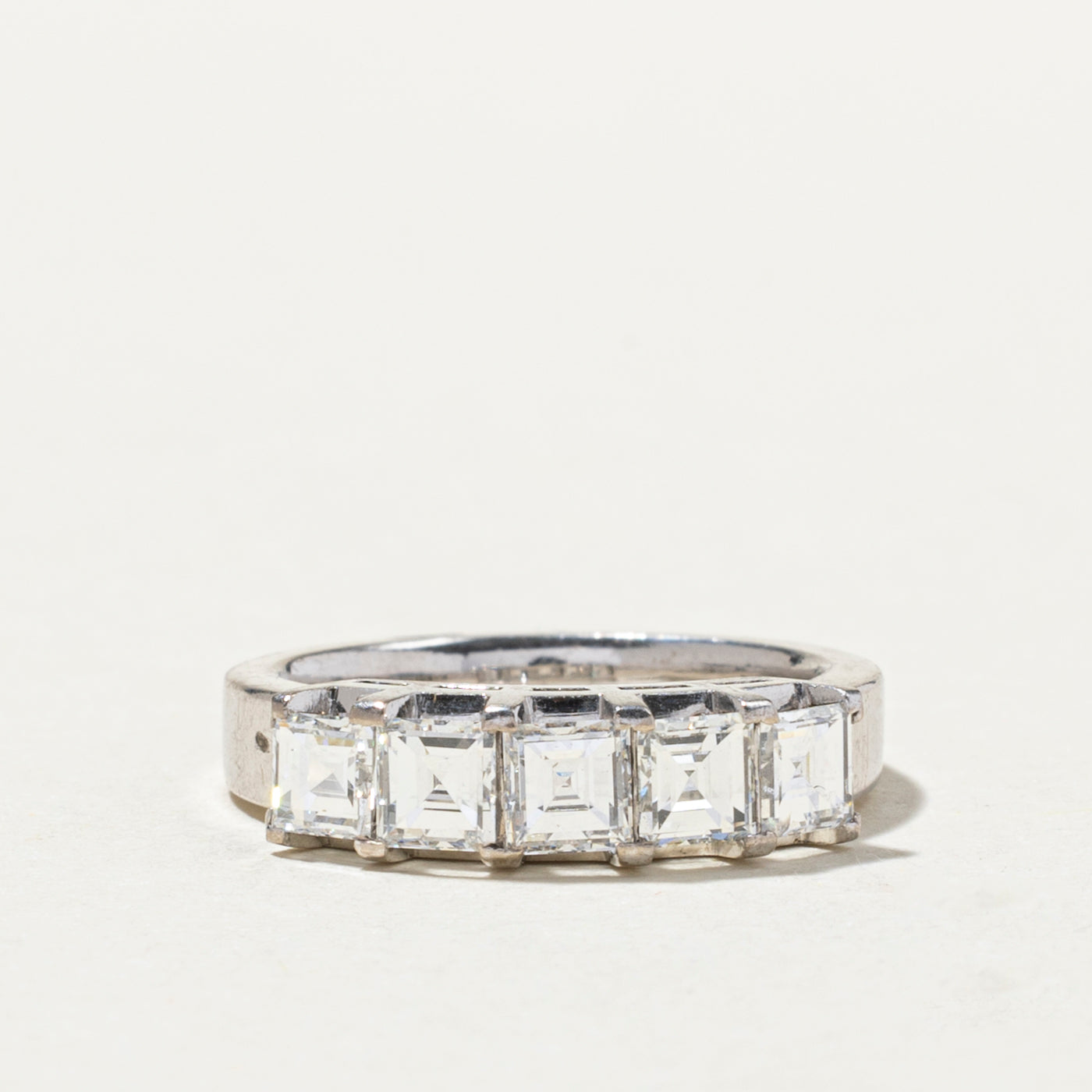 Five Stone Square Cut Diamond Ring | 1.17ctw | SZ 4