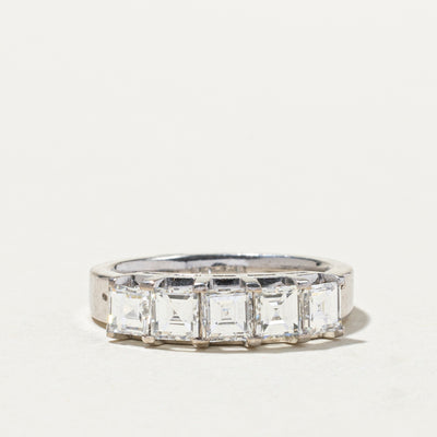 Five Stone Square Cut Diamond Ring | 1.17ctw | SZ 4
