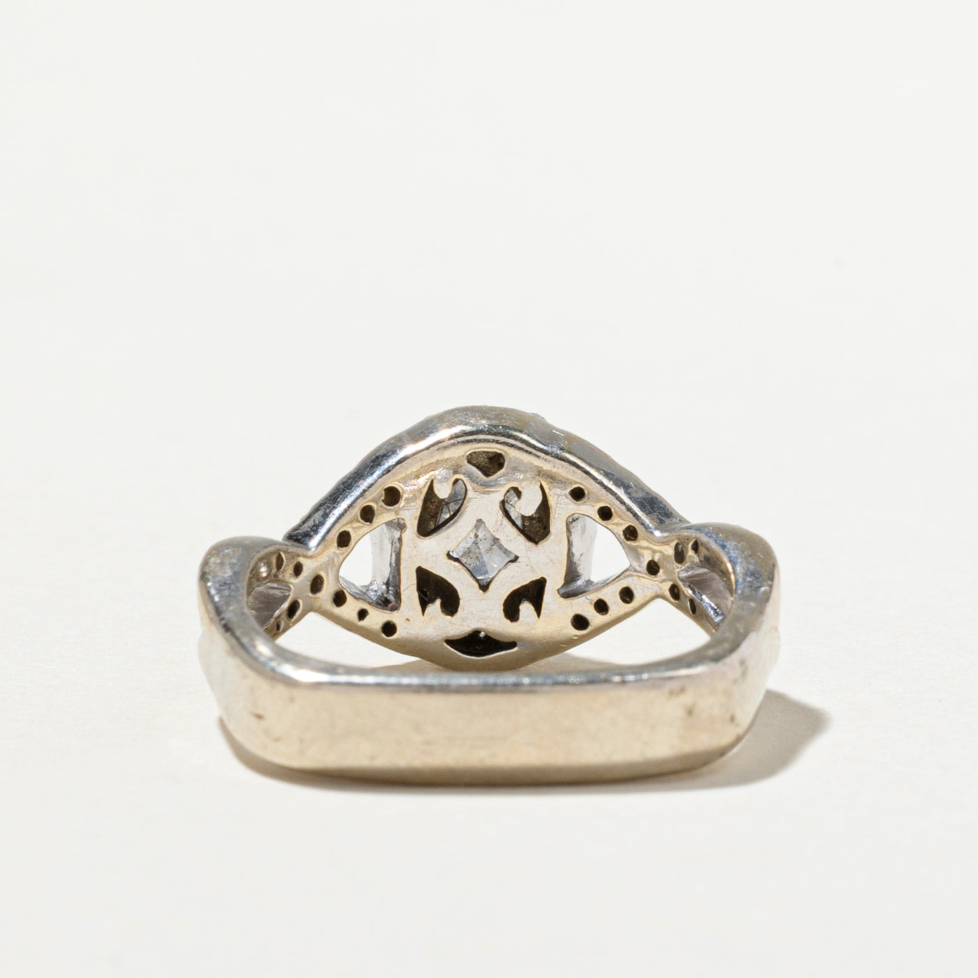 Oval Cut Diamond Cross Over Engagement Ring | 0.73ctw | SZ 5.75