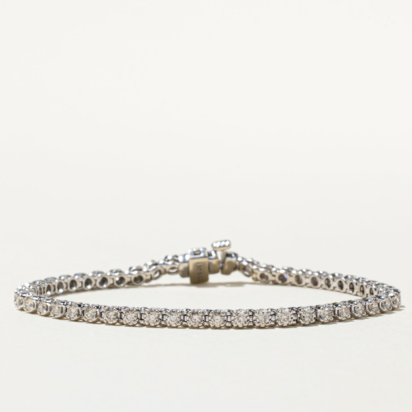 10K White Gold Diamond Tennis Bracelet | 1.96ctw | 6.75"